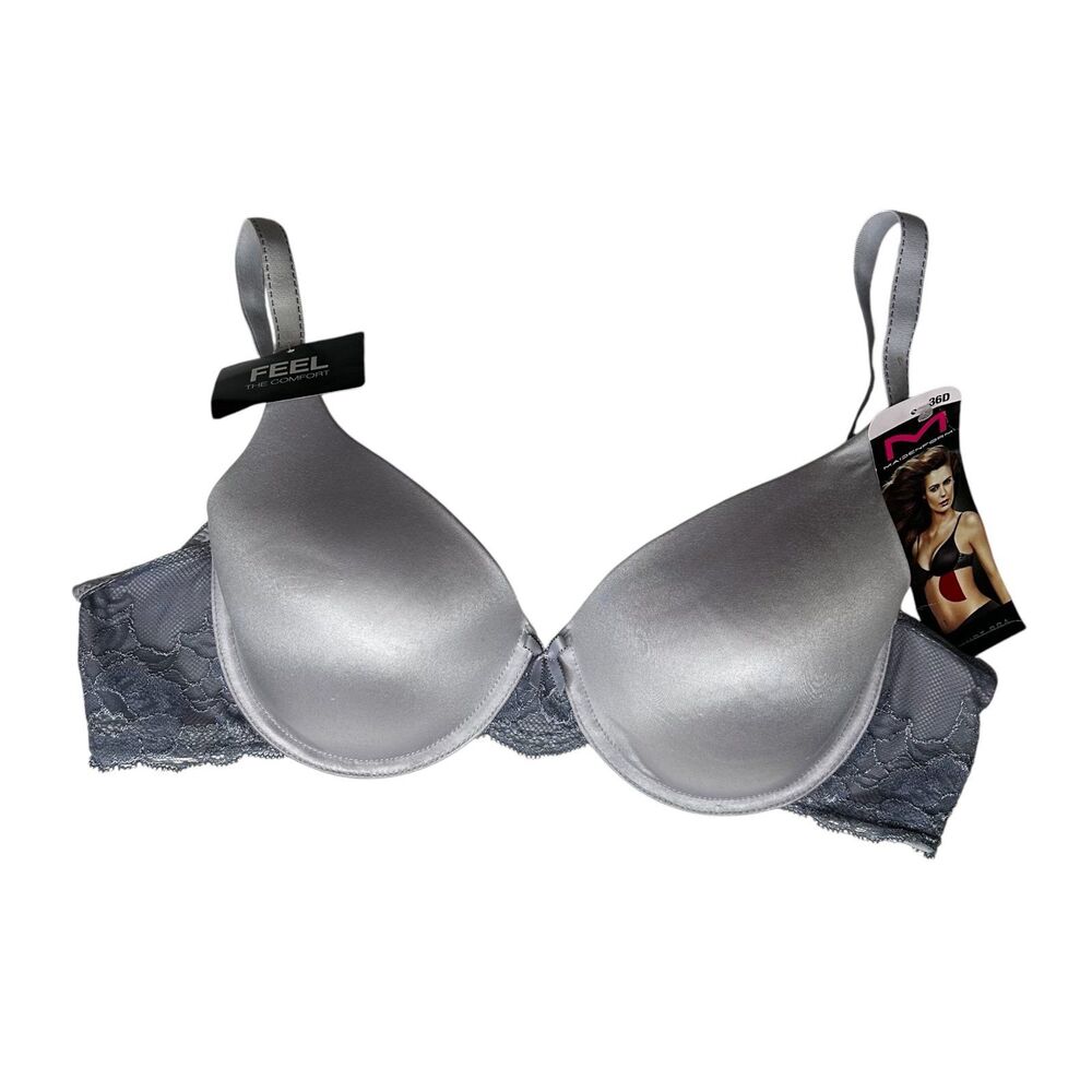 New Maidenform Grey back smoothing lined bra 36D
